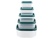 Pojemniki kuchenne - ERNESTO ERNESTO Zestaw pojemników do przechowywania, bez BPA, 5 elementów (Niebieski) - miniaturka - grafika 1