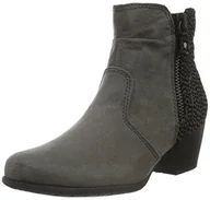 Kozaki damskie - Softline Damskie kozaki z krótką cholewką 25370, szary grafitowy 206., 36 EU X-Weit - miniaturka - grafika 1