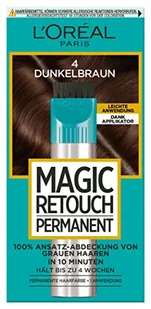 L’Oréal Paris Magic Retouch Permanent Farba do Włosów, Nr 4 Ciemnobrązowy, 95 g - Farby do włosów i szampony koloryzujące - miniaturka - grafika 1