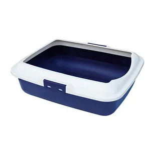 Kuweta dla kota wysoka kitty 50 x 40 x 16 cm niebieska happet - Kuwety dla kotów - miniaturka - grafika 1