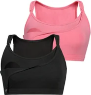 Piżamy ciążowe - Zestaw topów damskich do karmienia Maya Czarny-Koralowy M - miniaturka - grafika 1