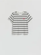 Koszulki i topy damskie - Reserved - T-shirt z haftem - wielobarwny - miniaturka - grafika 1