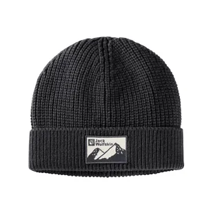 Czapka zimowa JACK WOLFSKIN EDO BADGE BEANIE 1910062-6000 – Czarny - Czapki damskie - miniaturka - grafika 1