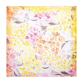 Apaszki i szaliki męskie - Damska chusta wzorzysta żółto - czerwona - miniaturka - grafika 1