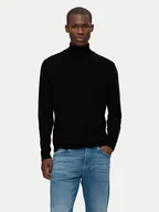 Swetry męskie - Selected Homme Golf Tray 16094653 Czarny Regular Fit - miniaturka - grafika 1
