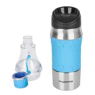 Konighoffer KönigHOFFER TROY BUTELKA TERMICZNA KUBEK 2W1 350-500 ML BŁĘKITNA 5903313419314 - Butelki termiczne - miniaturka - grafika 1