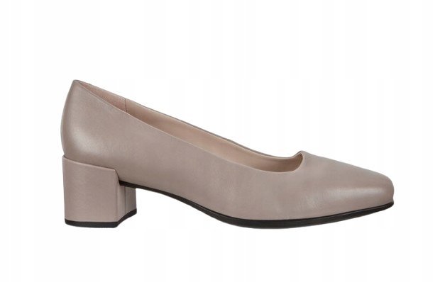 ECCO CZÓŁENKA DAMSKIE Z NISKIM KLOCKOWYM OBCASEM SKÓRZANE 39 6AA