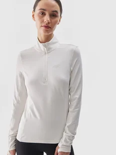 Bielizna Termoaktywna 4Fwarm Stretch 1/2 Zip Damska 4F 4Fwaw24Ubruf079-12S Biały - Pozostała odzież narciarska - miniaturka - grafika 1
