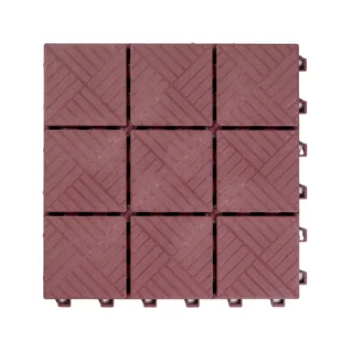 Płytka Ogrodowa Tarasowa Uni-Floor Kostka Burgund 29 x 29 x 2 cm - Podesty i deski tarasowe - miniaturka - grafika 1