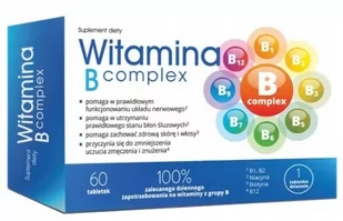 MBM, Witamina B Complex witamina B1 B6 B12, 60 tab. - Witaminy i minerały - miniaturka - grafika 1