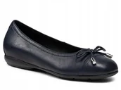 Baleriny - Geox Baleriny Damskie Granatowe Skóra 35 Żpd - miniaturka - grafika 1