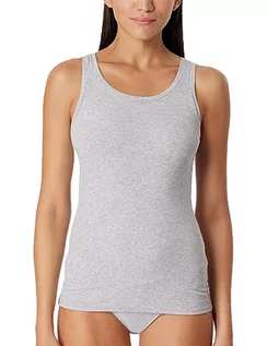 Koszulki i topy damskie - Schiesser Damski top na ramiączkach podkoszulek Organic Cotton-Pure Rib bielizna, szary-mel_179886, 40, szary-mel._179886, 40 - grafika 1