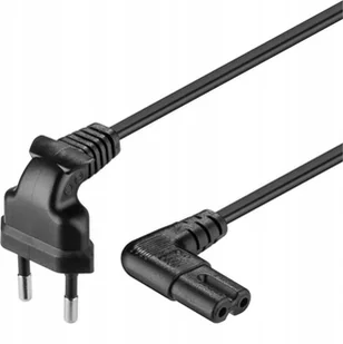 PremiumCord PREMIUMCORD Kabel síťový 230V k magnetofonu se zahnutými konektory 0.75m - Kable komputerowe i do monitorów - miniaturka - grafika 1