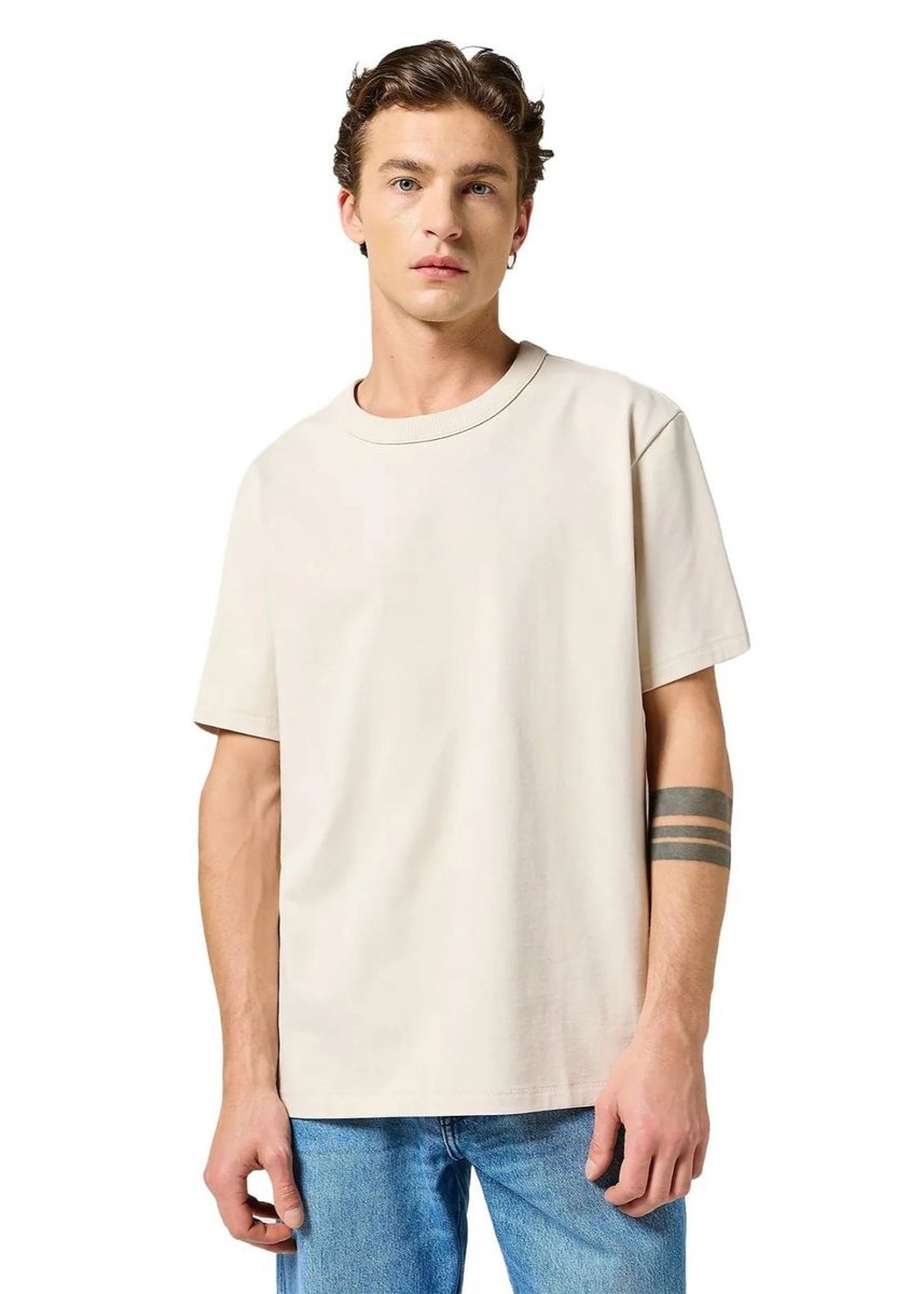 t-shirt uomo wrangler 112357430 solid tee white