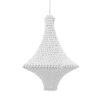 Lampy sufitowe - Bawełniana lampa zwisająca Alda 5114 Shilo zwis szydełkowa bawełniana biały - miniaturka - grafika 1