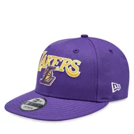 Czapki męskie - Czapka z daszkiem New Era Nba Patch 950 Lakers 60364261 Fioletowy - miniaturka - grafika 1