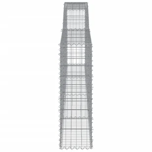 Kosze gabionowe, 15 szt, 400x30x100/120cm, galwanizowane żelazo - Ogrodzenia - miniaturka - grafika 6