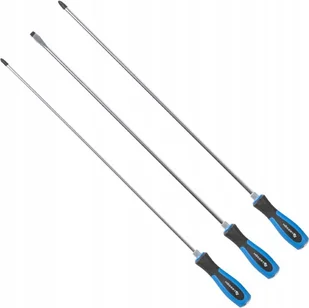 Zestaw wkrętaków długich 45cm PH2 PH3 SL końcówka hartowana Hoegert Technik - Śrubokręty - miniaturka - grafika 1