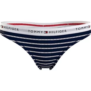 Tommy Hilfiger Damskie stringi z nadrukiem, Pustynne niebo w paski Argyle, S - Majtki damskie - miniaturka - grafika 1