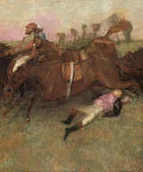 Plakaty - Galeria Plakatu, Plakat, Scene From The Steeplechase The Fallen Jockey, Edgar Degas, 40x50 cm - miniaturka - grafika 1