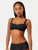 Biustonosze - Triumph Biustonosz z fiszbiną Illusion 10219845 Czarny - miniaturka - grafika 1