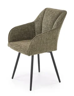 Krzesło oliwkowe na czarnej podstawie tapicerowane P8-Z23 - Krzesła Krzesło oliwkowe na czarnej podstawie tapicerowane P8-Z23 - Krzesła - miniaturka - grafika 1