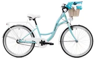 Rowery - Goetze, Rower Miejski Style 24" 3 Biegi Turkusowy, Kosz - miniaturka - grafika 1
