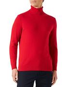 Moda i Uroda OUTLET - United Colors of Benetton Męska koszulka rowerowa M/L 1002u2180 sweter, czerwona 219, XXL - miniaturka - grafika 1