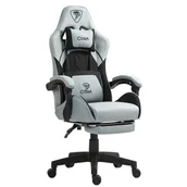 Fotele gamingowe - Fotel COBRA Player 5.0 CRF50 Jasnoszaro-czarny + podnóżek - miniaturka - grafika 1