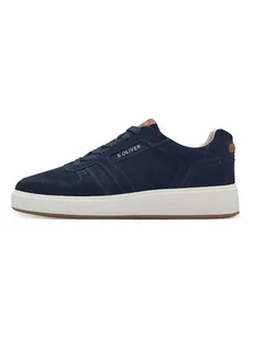 s.Oliver Skórzane sneakersy w kolorze granatowym - Trampki męskie - miniaturka - grafika 1