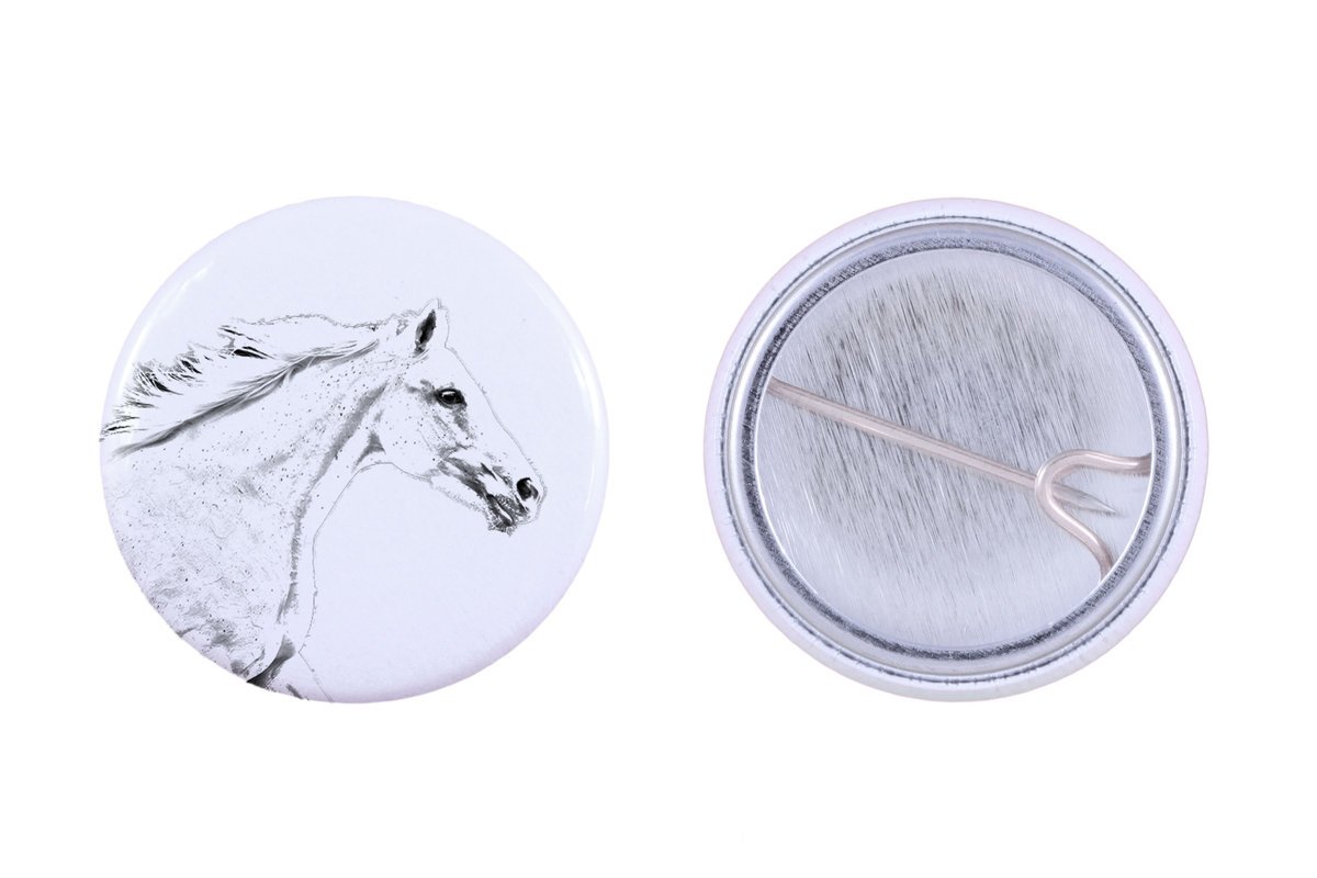 Czeski koń pełnej krwi angielskiej - ozdoba koszuli, przypinka do torby, idealny prezent z możliwościa dodanie swojej grafiki marki Art-Dog