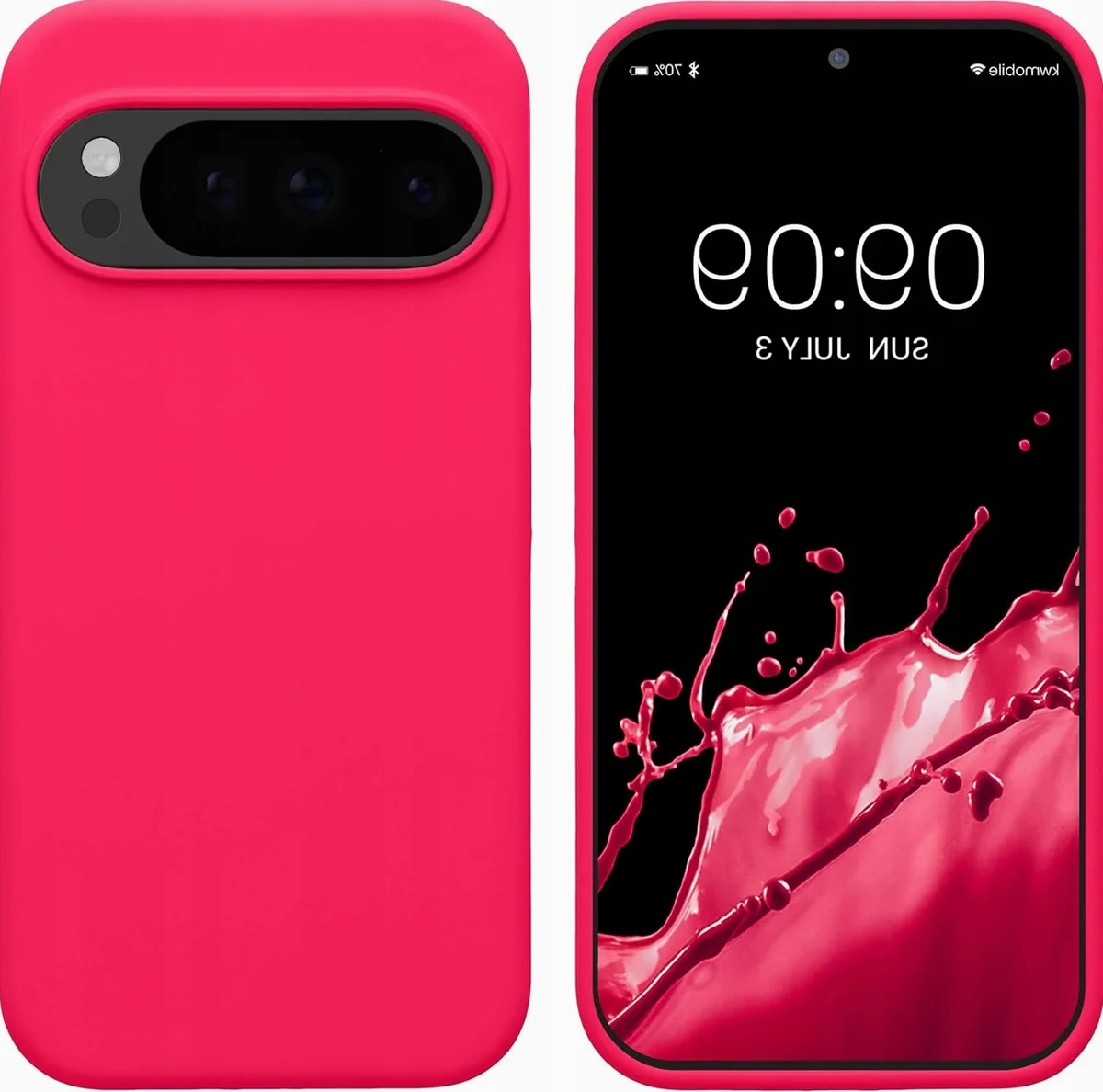 Etui silikonowe 155x74x13 mm elastyczne ochronne wytrzymałe różowe