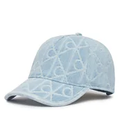 Czapki damskie - Czapka z daszkiem Calvin Klein Aop Jacquard Denim Bb Cap LV04F5069G Niebieski - miniaturka - grafika 1