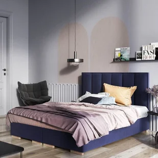 NewDesign Łóżko Oxford kontynentalne 120x200 z pojemnikiem, grupa 2 - Łóżka - miniaturka - grafika 1