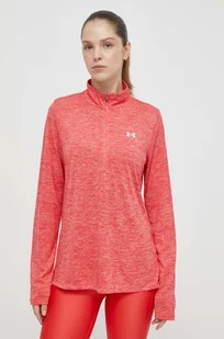 Under Armour bluza treningowa Tech 1 kolor czerwony wzorzysta - Bluzy damskie - miniaturka - grafika 1