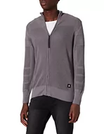 Bluzy męskie - G-STAR RAW Męska bluza 3D Biker Knitted Zip Through Knits, Szary (Magna/Gs Grey D20413-c259-c718), S - miniaturka - grafika 1