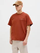 Koszulki męskie - Jack & Jones Koszulka w kolorze jasnobrązowym - miniaturka - grafika 1