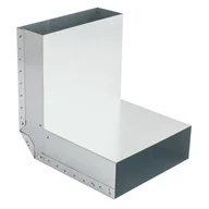 Akcesoria kominkowe - Kolano prostokątne KSS150x50/90-OC - miniaturka - grafika 1