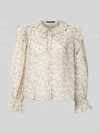 Bluzki damskie - Bluzka o kroju regular fit z wykładanym kołnierzem model ‘PETRA’ - miniaturka - grafika 1