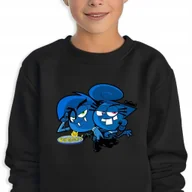 Bluzy dla dziewczynek - Bluza Dziecięca Czarna Emo Cosmo&Wanda Mix Wiele Wzorów -128 Cm (7-8) - miniaturka - grafika 1