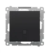 Wyłączniki światła i elektryczne - Wyłącznik pojedynczy z podświetleniem LED Simon 55 - czarny mat - miniaturka - grafika 1