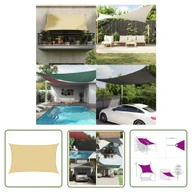 Parasole ogrodowe - The Living Store Żagiel przeciwsłoneczny - piaskowy - 8x5 m - 100% poliester - Żagiel Przeciwsłoneczny - miniaturka - grafika 1