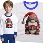 Piżamy dla dziewczynek - Piżama dziecięca Świąteczny Gnom Krasnal Z Kubkiem Święta Zima 98/104 - VoloDonum - miniaturka - grafika 1