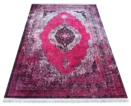 Dywany - Różowy prostokątny dywan w stylu vintage N5-R81 - miniaturka - grafika 1