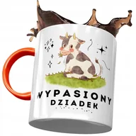 Kubki - Kubek Pomarańczowy Dziadka Dzień Dziadka Prezent z Nadrukiem ze Zdjęciem+ Opakowanie na prezent (wzór 01) - miniaturka - grafika 1