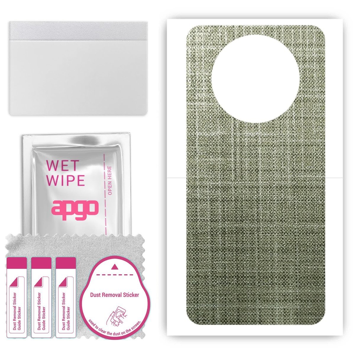 Folia naklejka skórka strukturalna na TYŁ do Oppo Reno12 F 4G - Tkanina Lniana - apgo SKINS