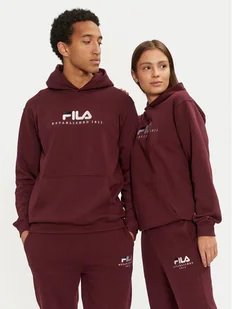 Fila Bluza Unisex Brunssum FAU0145 Bordowy Regular Fit - Bluzy męskie - miniaturka - grafika 1