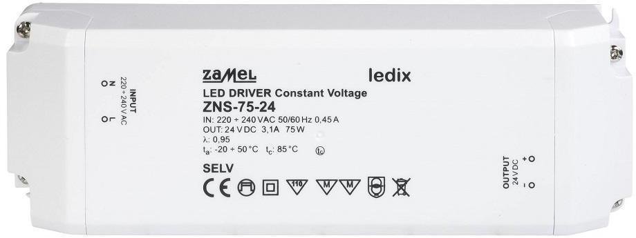 Zasilacz Zamel Zasilacz LED slim 75W 24V DC - ZNS-75-24