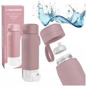 Butelki filtrujące - Szklana butelka róż filtrująca Wessper B2 Actitex 700ml szkło borokrzemowe - miniaturka - grafika 1