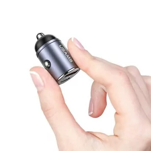 Ładowarka samochodowa 30W 1xUSB+1xUSB-C C38 Fast Charge Stalowa - Ładowarki do telefonów - miniaturka - grafika 2